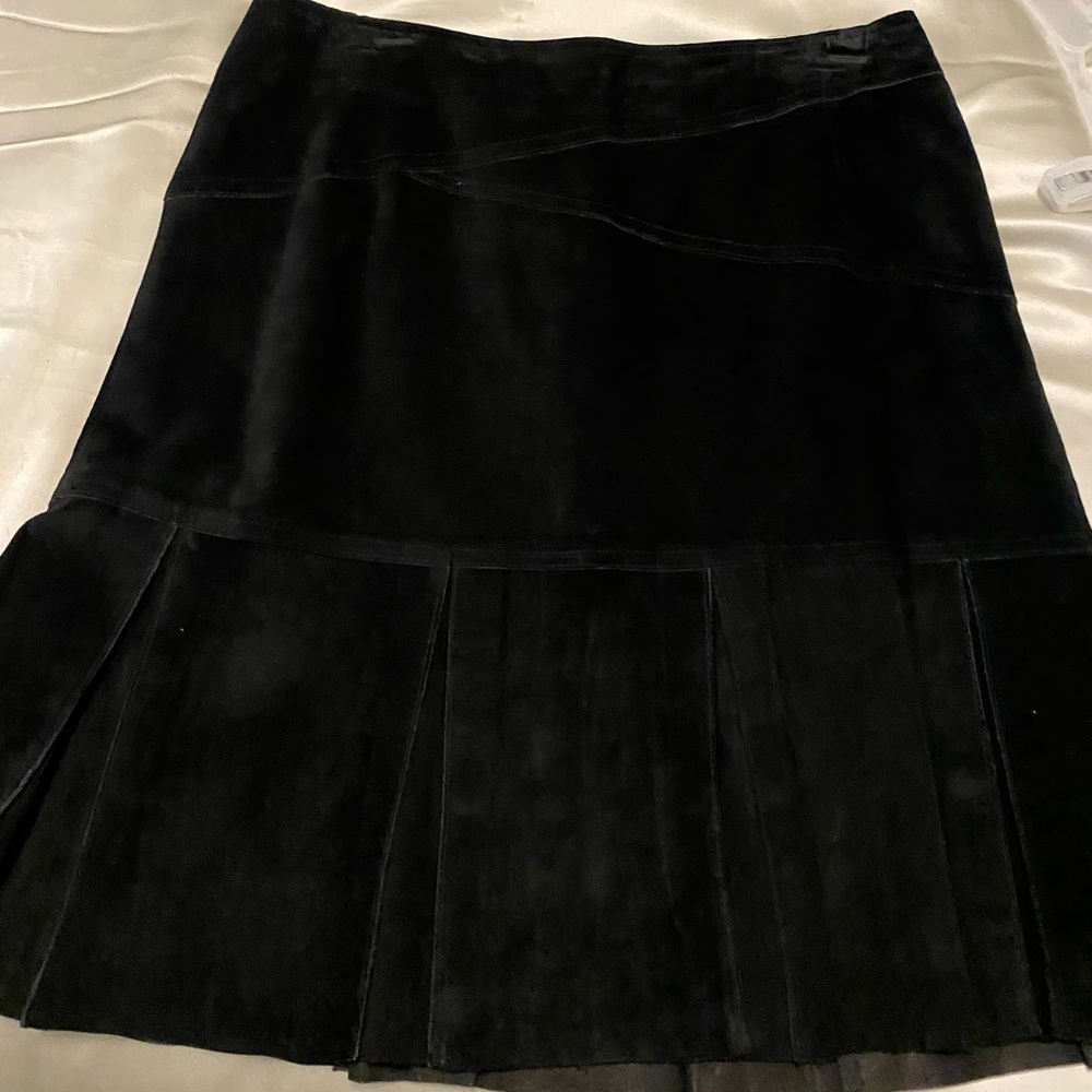 Suede skirt